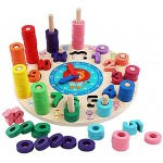 X-LIVE 2-in-1 Montessori-Spielzeug ab 3 Jahre zum fantasasieanregenden Spielen und Lernen Holz Spielzeug Lernuhr Kinder mit Sternzeichen inkl. Transportsack steckspiele kleine hände