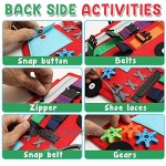 ZaxiDeel Activity Busy Board Motorikbrett Montessori Spielzeug für Kleinkinder ab 3 Jahre Frühpädagogisch und Sensorisch Unterricht zur Lebenskompetenzen Lernspielzeug im Feuerwehrauto Form