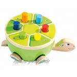Bino Klopfbank Schildkröte Spielzeug für Kinder ab 2 Jahre Kinderspielzeug Holzspielzeug in Schildkröten-Design fördert motorische Fähigkeiten & Hand-Augen-Koordination Hammerspiel Mehrfarbig