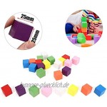 Blockspielzeug farbiges Block-bequemes Kiefernholz für Kinder für Kinder für frühes Bildungsspielzeug25mm 25 pcs blue