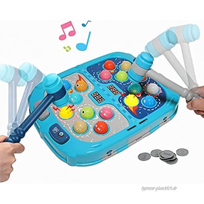 CHERRIESU WHAC-A-MOLE Spielzeugspiel 3 Modi für 2 Kinder Interactive Pädagogische Frühere Entwicklungsspielwaren Spaß Geschenk für Alter 3 4 5 6 7 8 Jahre alt Kinder 2 x Hämmer