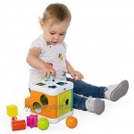 Chicco 00009686000000 Multicubo 2en1-Juegos de Puzzle encajables y contrucción para bebés Con formas 2 IN 1 SORTIER & SCHLAGWÜRFEL Mehrfarbig