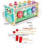 Chuanfeng Montessori Holzspielzeug Klopfbank Hammerspiel Mit Schlägeln Für 1 2 3 Jahre Alt Kinder Kinderspielzeug Für Meine Kleinkinder