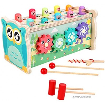 Chuanfeng Montessori Holzspielzeug Klopfbank Hammerspiel Mit Schlägeln Für 1 2 3 Jahre Alt Kinder Kinderspielzeug Für Meine Kleinkinder