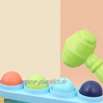 Generic Pound-A-Ball-Spielzeugspiele für Kinder Hämmerndes und hämmerndes Spielzeug mit Rampenturm bunten Bällen und Hämmern Entwicklungsspielzeug für