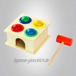 STOBOK Holzhamster Spiel Spielzeug Hämmern Ball Hammer Box Kinder Früherziehung Spielzeug