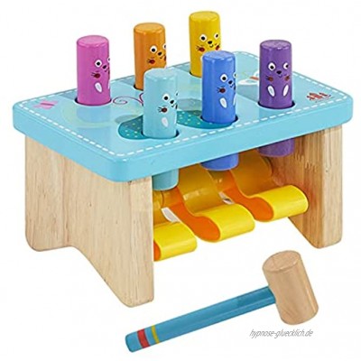 ZJJX Holzhammer und hämmerndes Spielzeug Set Umweltfreundlich Haltbares Puzzle-Spiel Langlebig für Kinder über 12 Monate
