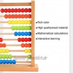 Abakus mit 10 dicken Holzstangen Montessori-Spielzeug Berechnungs-Mathe-Spielzeug 100 Stück Perlen Fördert das frühe Lernen für zum Zählen10-speed calculation frame blue