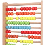 Abakus mit 10 dicken Holzstangen Montessori-Spielzeug Berechnungs-Mathe-Spielzeug 100 Stück Perlen Fördert das frühe Lernen für zum Zählen10-speed calculation frame blue