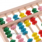 B Blesiya 10-seitig Kinder Holzperle Abakus Zählwerkzeug Soroban Berechnung Mathematik Spielzeug Mehrfarbig