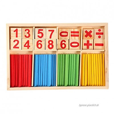 Baby Preschool Math Educational enthalten 1 Satz Zählstäbe Zahlenkarten und die einfachen mathematischen Symbole schöne Textur