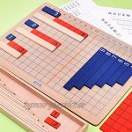 Fesjoy Montessori Mathematik Lehrspielzeug Compatible with Kinder Zusatz Subtraktionsbrett Mathe Spielzeug Holz Bunte Perlen Frühes Lernspielzeug