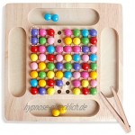 FILWO Holz Go Spiel Perlenspielzeug Set Dots Shuttle Beads Fokustraining Lernhilfe für Kinder Geschenk für Jungen und Mädchen