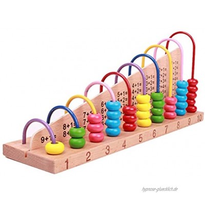 GFPR Kinder Holz Zählrahmen Rechenmaschine Lernspielzeug Abakus für Junge Mädchen ab 3 4 5 Jahren 30 * 13.5 * 8cm