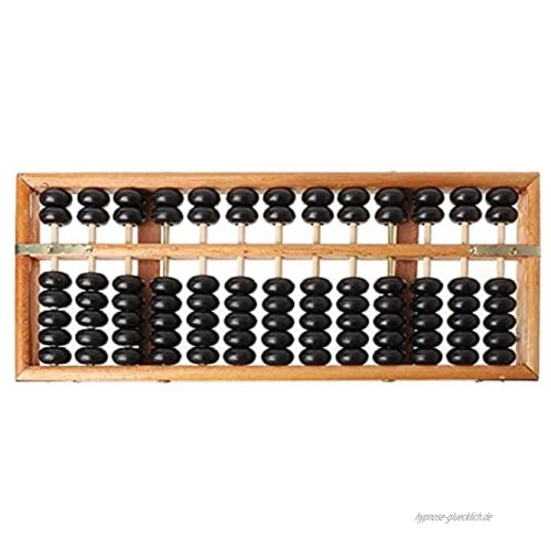 Holzabakus Tragbare chinesische 13-stellige Spalte abakus arithmetisch Soroban Berechnung des Matheling-Werkzeugs für Kinder Lustiges Spielzeug Farbe : Black Size : One Size