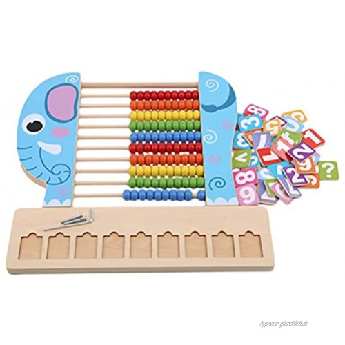 JIFNCR Bunte Abacus Holzzählperlen Zählrahmen Frühes Lernspielzeug für 3-6 Jahre Kinder Kinder Kleinkind Geschenk,Elefant