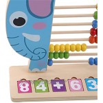 kids toys GCX Mathematik Kinder Massivholz Abakus Rahmen Addition und Subtraktion Arithmetische Früherziehung Lehrhilfe Exquisite Farbe: Elefant