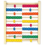 Martin Kench Abakus Rechenschieber Mathematik HolzSpielzeug mit 100 Holzperlen Kinder Holz Zählrahmen Rechenmaschine Lernspielzeug Abacus für Junge Mädchen ab 3 4 5 Jahren