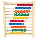 Martin Kench Abakus Rechenschieber Mathematik HolzSpielzeug mit 100 Holzperlen Kinder Holz Zählrahmen Rechenmaschine Lernspielzeug Abacus für Junge Mädchen ab 3 4 5 Jahren