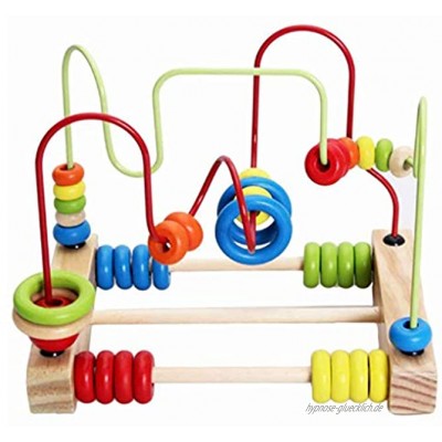 rongweiwang Zählen Kreise Bead Abacus Draht Spielzeug Baby-Spielzeug Zählen Maze Holzachterbahn Lernspielzeug für Baby-Kind-Kinder