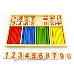 teng hong hui Holz Zählstäbchen Und Zahlen Blöcke Spielzeug Intelligenz Hölzgehstöckee Sticks für Kinder Mathematische Entwicklung