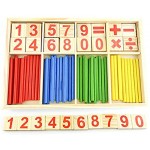 teng hong hui Holz Zählstäbchen Und Zahlen Blöcke Spielzeug Intelligenz Hölzgehstöckee Sticks für Kinder Mathematische Entwicklung