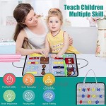 DCUKPST Busy Board für Kleinkinder Montessori Spielzeug Activity Board Brett für Toddler Lernen Grundleben Kleidungsfähigkeiten mit Schnallen und Verschlüssen