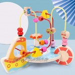 Lewo Motorikschleife Baby Spielzeug Perlen Labyrinth Motorikwürfel Lernspielzeug Kinderspielzeug ab Junge Mädchen Kinder