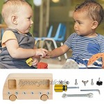Montessori Holzspielzeug Werkzeugkiste Für Kinder Rollenspiel Konstruktionsspielzeug Für Kinder Holzbearbeitungswerkzeuge Und Zubehör Für Jungen Mädchen