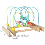Perlenlabyrinth Holz Educational Abacus Perlen Kreis Spielzeug Bunte Roller Coaster Spiel Geschenk for Kinder Kleinkinder Kinder Jungen Mädchen für Kinderkinder