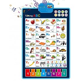 Pipix Electronic Interactive Alphabet Lernspielzeug Für Kinder Pädagogische Elektronische Wandposter Für Kinder Geeignet Für Kinder Zum Lernen Von Zahlen Früchten Tieren