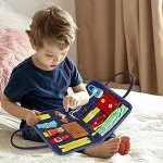 ZQTWJ Busy Board Montessori Spielzeug Übergröße Lernspielzeug für Kleinkinder Spielzeug zum Erlernen grundlegender Fertigkeiten in der Lebenskleidung Beschäftigtes Brett für Kleinkinder 1-4-jährige