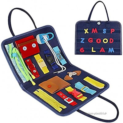 ZQTWJ Busy Board Montessori Spielzeug Übergröße Lernspielzeug für Kleinkinder Spielzeug zum Erlernen grundlegender Fertigkeiten in der Lebenskleidung Beschäftigtes Brett für Kleinkinder 1-4-jährige