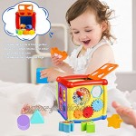 ATCRINICT Baby Aktivität Würfel Spielzeug für 1 Jahre altes Baby Spielzeug 6 12 Monate Musik und Sound Geschenk für Jungen und Mädchen