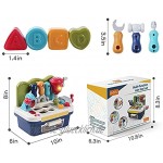OR OR TU Werkbank Spielzeug für Kinder mit Geräusche Lichter Aktivität Würfel Motorikspielzeug Baby Früherziehung Formsortierer Match-Spielzeug für Jungen Mädchen 1 2 3+ Jahre