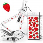 Fahrradaufkleber Erdbeeren sommerliche Erdbeeren als Fahrrad Tattoo Set für Fahrrad ✓ wetterfeste Aufkleber ✓ | D00008