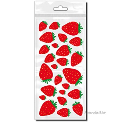 Fahrradaufkleber Erdbeeren sommerliche Erdbeeren als Fahrrad Tattoo Set für Fahrrad ✓ wetterfeste Aufkleber ✓ | D00008