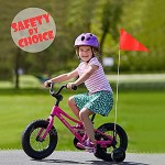 Melodip Sicherheitswimpel 150cm Fahrradfahne Fahrradwimpel für Kinderfahrrad Wimpel-fahrradwimpel Rot