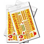 style4Bike Feuerwehr individuelle Feuerwehr als Schriftzug Aufkleber Set für Fahrrad ✓ Top Aufkleber ✓ | D00046