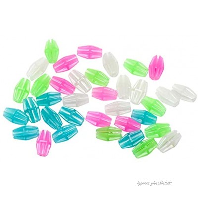 WEKON Kinderfahrrad Zubehör Speichenclips Speichen Perlen leuchtender Plastik Clip für Mädchen Junge Kinder 72 Stück