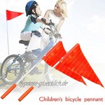 Winfred 2PCS Fahrrad Wimpel Wimpelstange Orange Fahrradfahne für Kinder Sicherheitswimpel für Kinderfahrrad Sicherheitswimpel-Security Flag 150cm