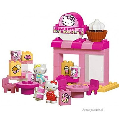 BIG-Bloxx Hello Kitty Cafe Bausteinset mit 45 Teilen inkl. 2 Hello Kitty Spielfigur verbaubar mit bekannten Spielsteinen für Kinder ab 1,5 Jahren