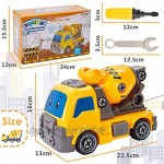 BUYGER Kinder Montage Betonmischer Spielzeug Auto LKW Baufahrzeuge Spielzeugauto DIY Lastwagen Geschenke für Kinder Junge 3 Jahren
