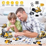 Gxi Roboter Bausteine Spielzeug ab 6 7 8 9 10 Jahren 6-in-1 DIY Engineering Trucks 718 Teile STEM Konstruktionsspielzeug Gebäude Lernspielzeug Pädagogisches Geschenk für Jungen und Mädchen