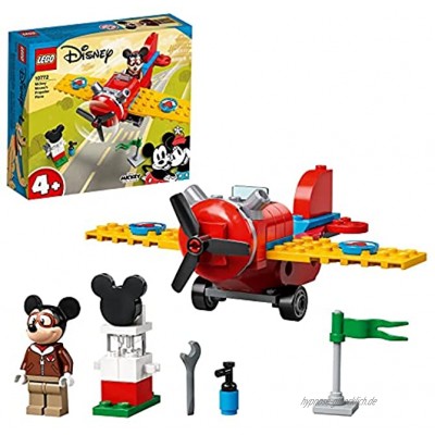 LEGO 10772 Mickey and Friends Mickys Propellerflugzeug Micky Maus Flugzeug Spielzeug zum Bauen für Kleinkinder ab 4 Jahre