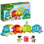 LEGO 10954 DUPLO Zahlenzug Zählen Lernen Zug Spielzeug Lernspielzeug für Kinder ab 1 5 Jahren Baby Spielzeug