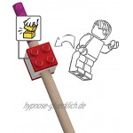 LEGO 12 bunte Buntstifte mit Topper