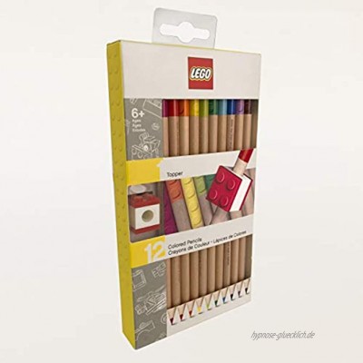 LEGO 12 bunte Buntstifte mit Topper