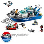 LEGO 60277 City Police Patrol Schwimmendes Boot und Drohne Spielzeug