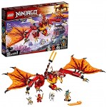 LEGO 71753 NINJAGO Kais Feuerdrache Drachen Spielzeug ab 8 Jahre Set mit 4 Ninja Mini Figuren